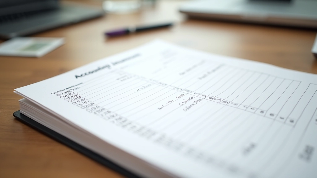 Close-up of journal entry with debit and credit columns clearly marked