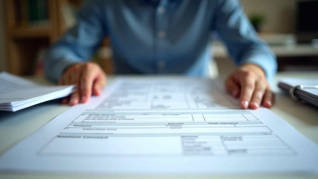Malaysian tax compliance forms and accounting records organized on office desk