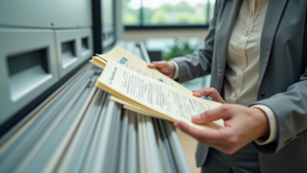 Organized filing system with tax documents, invoices, and accounting records properly stored and labeled